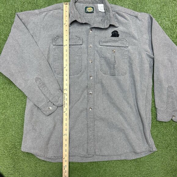 Cabelas Button Down Shirt Embroidered Labrador Retriever Mens 2XL Heavy Cotton - Picture 5 of 6